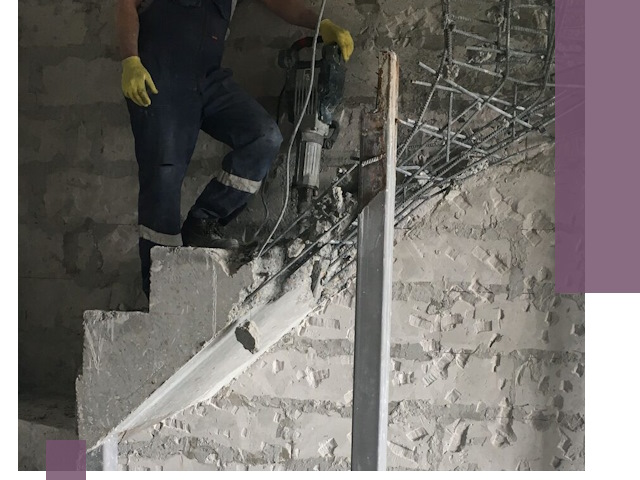 Демонтаж металлических и бетонных лестниц в Владимире