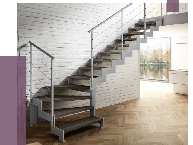 Г-образные лестницы под ключ в Владимире от 37609 руб. | ПРОЛЁТ-Вдм