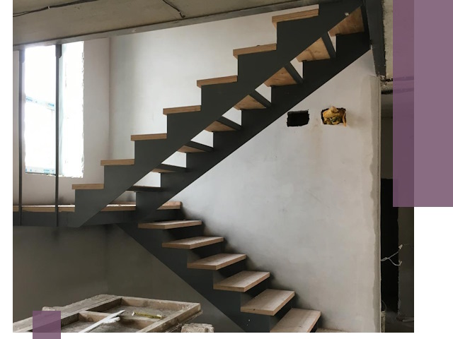 Изготовление лестниц на металлокаркасе в Владимире от производителя