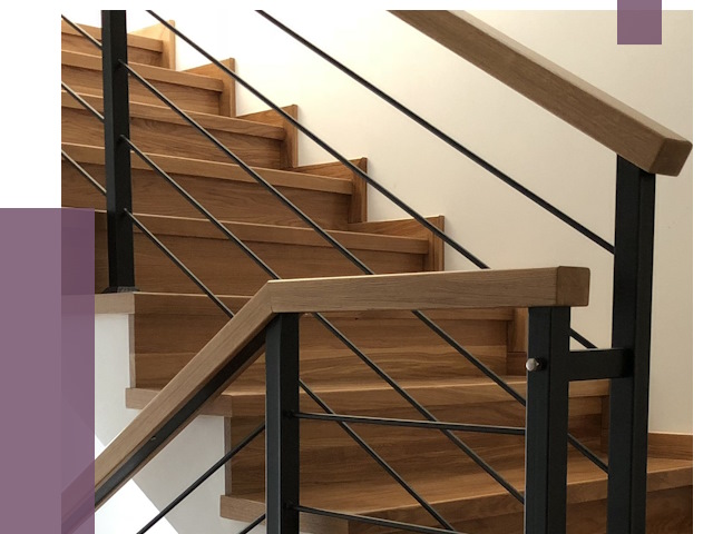 Обшивка металлической лестницы деревом в Владимире от 4409 руб.