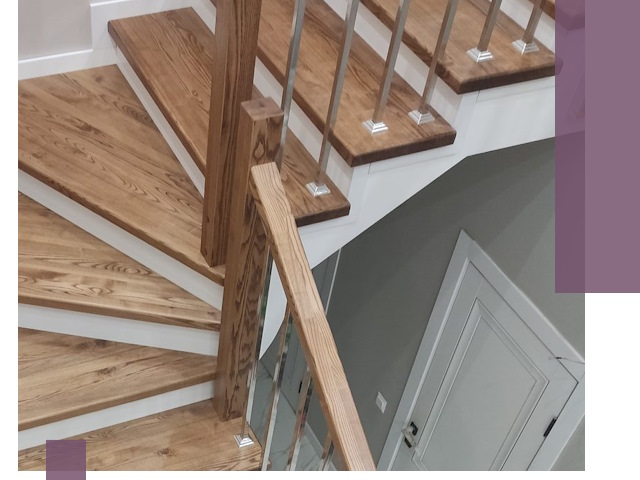 Обшивка металлических лестниц под ключ в Владимире