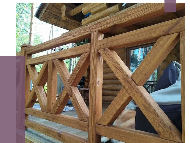 Деревянные перила под ключ в Владимире от 7781 руб. 