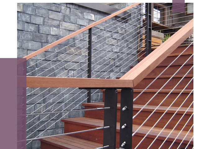 Тросовые перила под ключ в Владимире от 7885 руб.