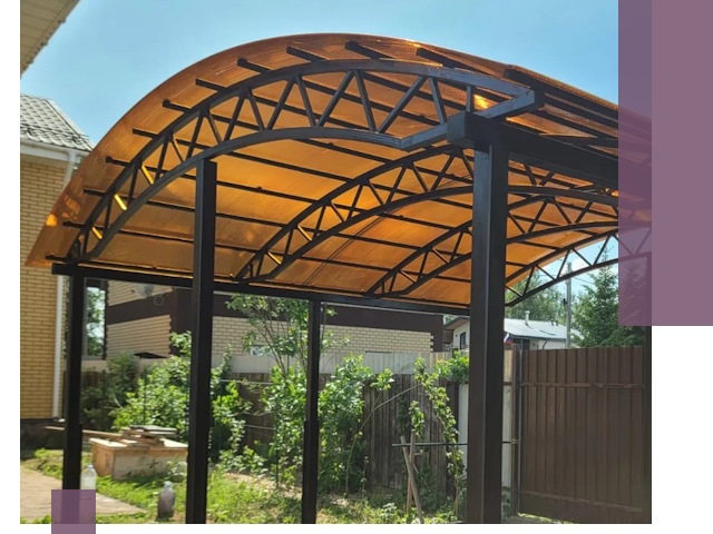 Изготовление навесов под ключ в Владимире из качественных материалов