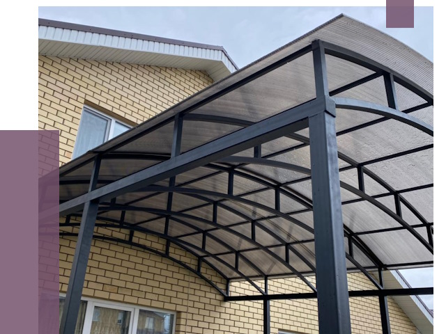 Монтаж козырьков в Владимире от 11672 руб. | ПРОЛЁТ-Вдм