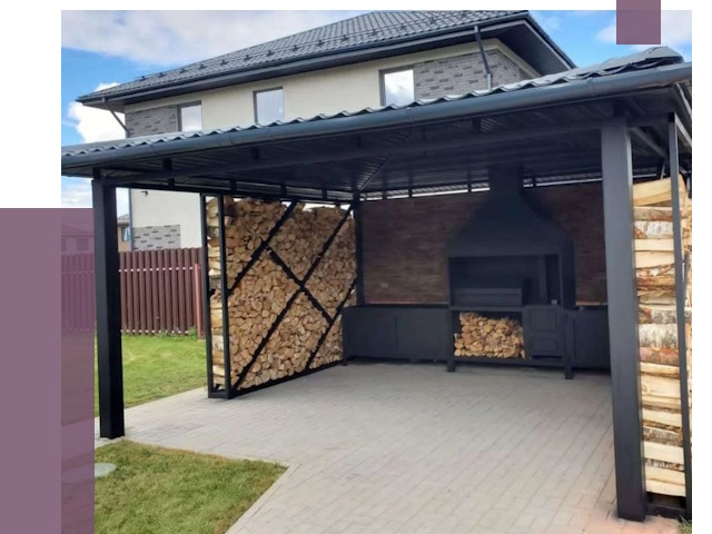 Навесы для барбекю в Владимире от 12917 руб. под ключ | ПРОЛЁТ-Вдм