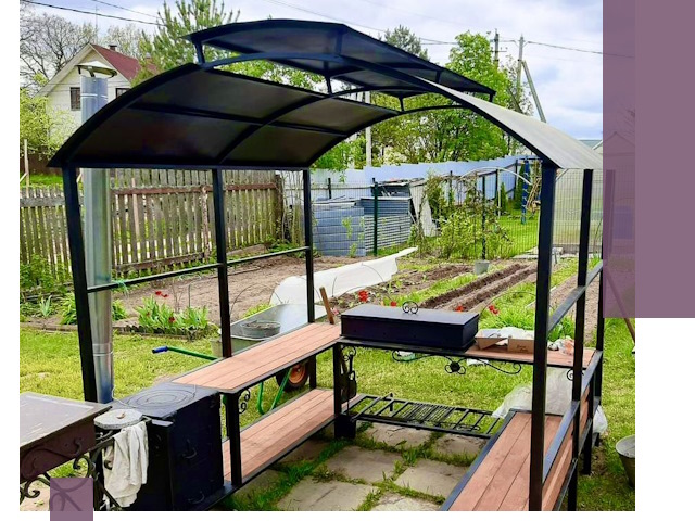 Навесы для барбекю в Владимире: изготовление, монтаж и демонтаж