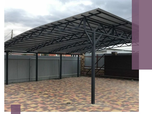 Металлические навесы под ключ в Владимире — изготовление и монтаж