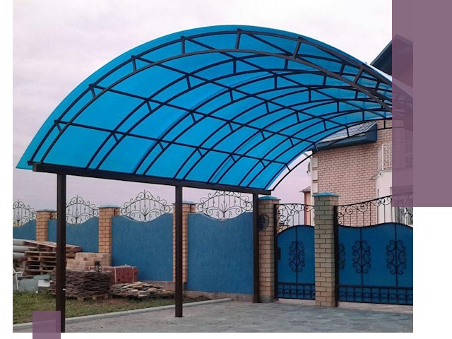 Арочные навесы под ключ в Владимире — изготовление и монтаж