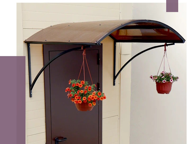 Козырьки над входом в Владимире от 15044 руб.  | ПРОЛЁТ-Вдм