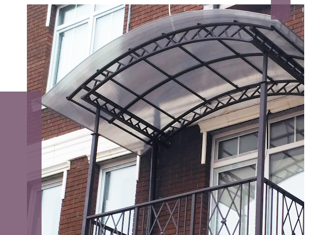 Козырьки над балконом в Владимире от 8767 руб.  | ПРОЛЁТ-Вдм