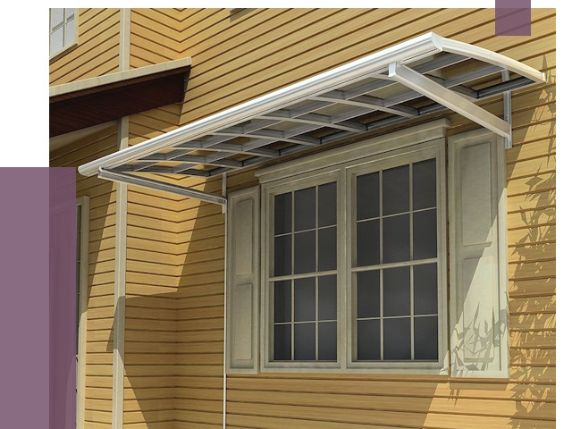 Козырьки над окнами в Владимире от 7729 руб. — монтаж, покупки | ПРОЛЁТ-Вдм