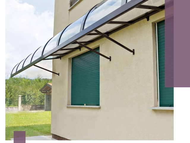 Козырьки над окнами в Владимире — изготовление и монтаж по выгоде