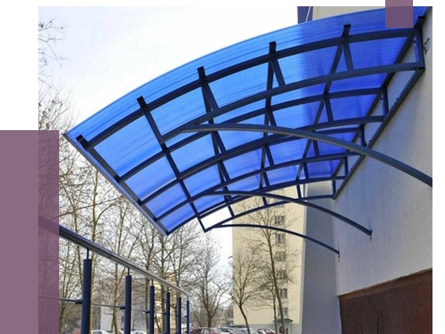 Козырьки из поликарбоната в Владимире от 4358 руб. под ключ | ПРОЛЁТ-Вдм