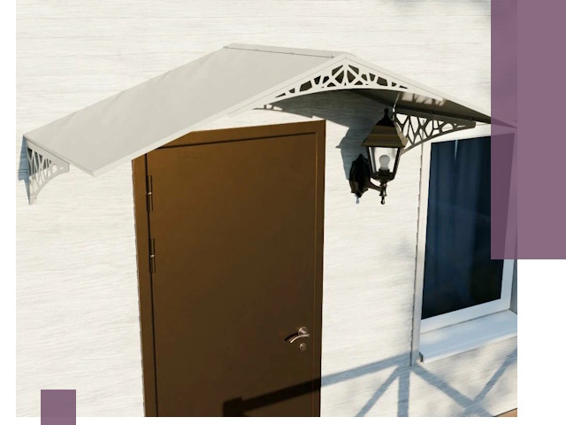 Металлические козырьки на входы и террасы в Владимире