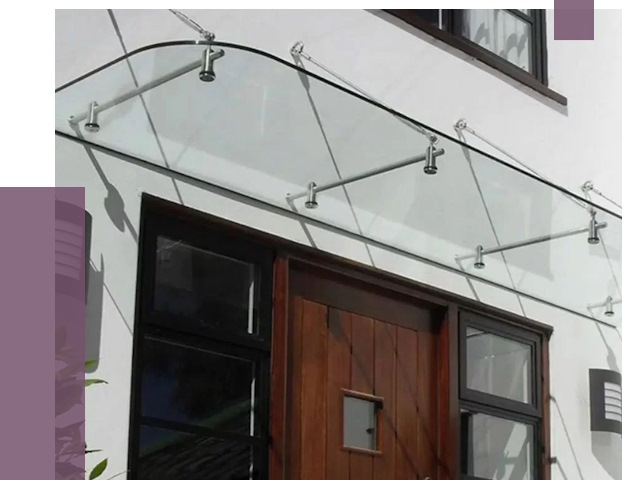 Стеклянные козырьки в Владимире от 19194 руб. | ПРОЛЁТ-Вдм