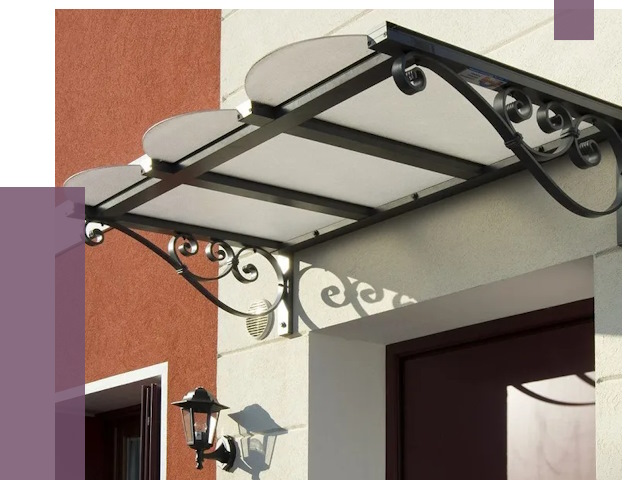 Односкатные козырьки в Владимире от 8508 руб.  | ПРОЛЁТ-Вдм