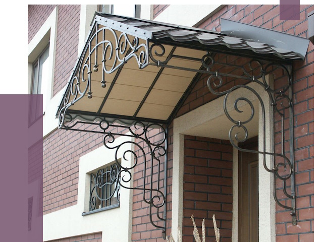 Двускатные козырьки в Владимире под ключ от 12969 руб.